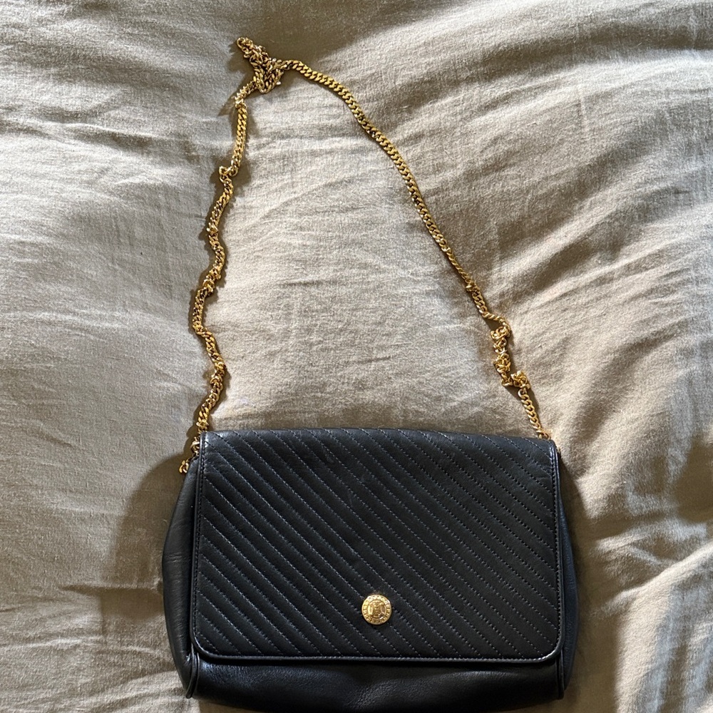Vintage Celine Flap Bag with Gold Chain